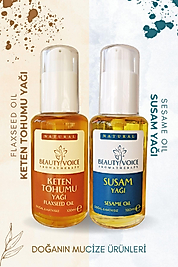 Beauty Voice %100 Keten Tohumu Yağı ve Susam Yağı - 2li Set